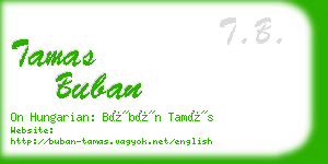 tamas buban business card